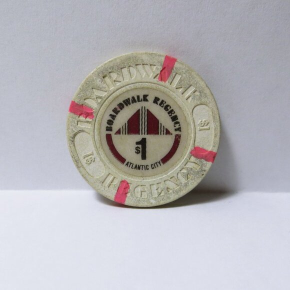 Boardwalk Regency Atlantic City New Jersey $1 Casino Chip Obsolete Gambling Chip - Picture 2 of 3